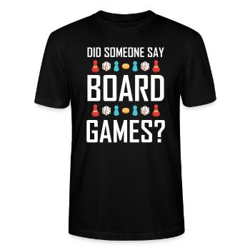 Brettspiel Brettspiel Spieler Brettspiel Geschenk - Stanley/Stella Unisex Bio-T-Shirt CRAFTER - Schwarz - Vorne - Alina (178cm) & Michal (187cm)