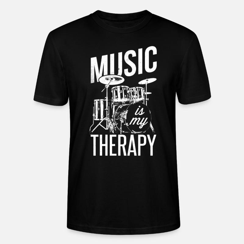 Schlagzeug - Stanley/Stella Unisex Bio-T-Shirt CRAFTER - Schwarz