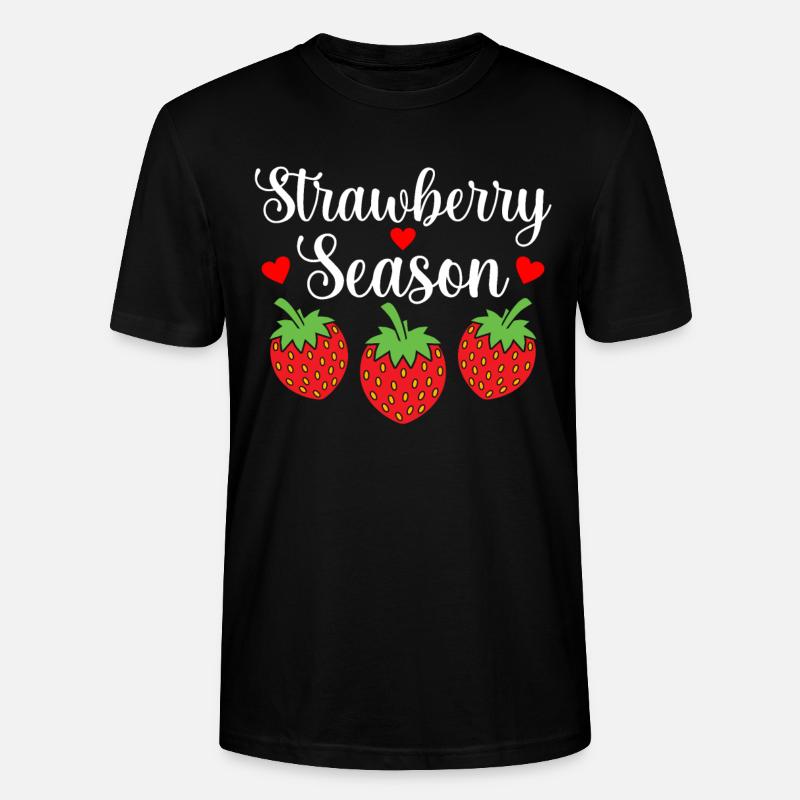 Erdbeere - Stanley/Stella Unisex Bio-T-Shirt CRAFTER - Schwarz