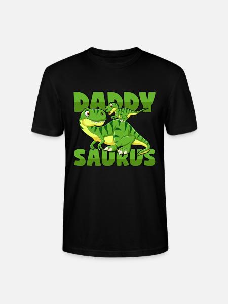 Daddysaurus Dino Vater T-Rex Papa Dinosaurier - Ekologisk T-shirt CRAFTER unisex från Stanley/Stella - svart
