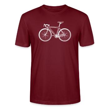 Vélo de route rétro - T-shirt bio CRAFTER Stanley Stella Unisexe - bordeaux - Devant - Alina (178cm) & Michal (187cm)