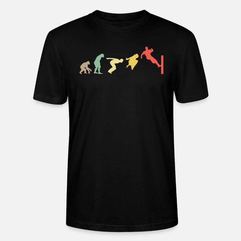 Retro Parkour Evolution - Stanley/Stella Unisex Bio-T-Shirt CRAFTER - Schwarz
