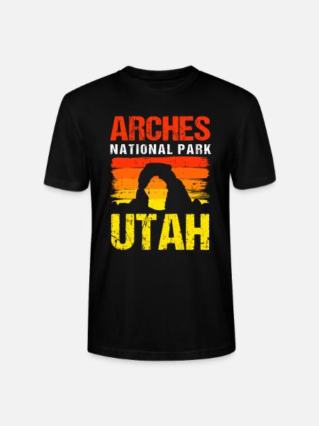 Arches National Park Utah - Stanley/Stella CRAFTER Unisex Organic T-Shirt - black