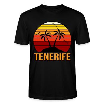 Teneriffa - Stanley/Stella Unisex Bio-T-Shirt CRAFTER - Schwarz - Vorne - Alina (178cm) & Michal (187cm)