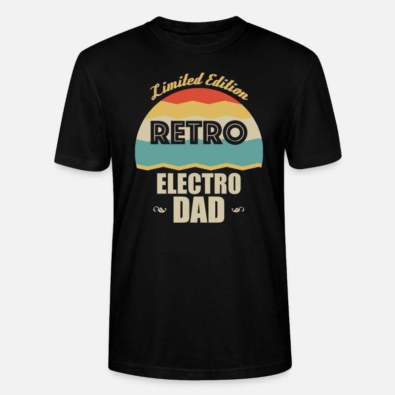 Retro Electro Vater - Stanley/Stella Unisex Bio-T-Shirt CRAFTER - Schwarz