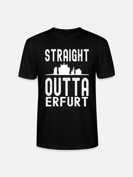 Erfurt Thüringen Skyline - Stanley/Stella Unisex Bio-T-Shirt CRAFTER - Schwarz