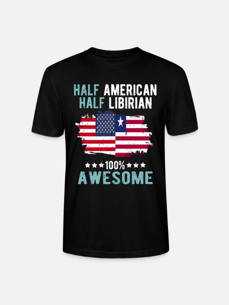 Half American Half Libyan - Stanley/Stella CRAFTER Unisex Organic T-Shirt - black