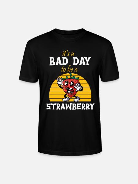 Erdbeere - Stanley/Stella Unisex Bio-T-Shirt CRAFTER - Schwarz