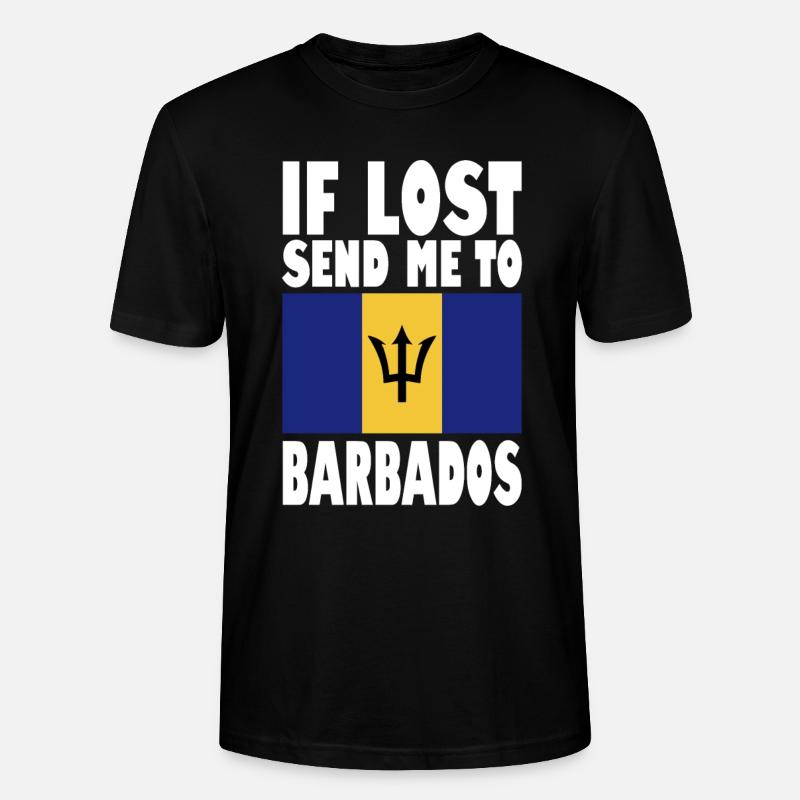 Drapeau de la Barbade - T-shirt bio CRAFTER Stanley Stella Unisexe - noir