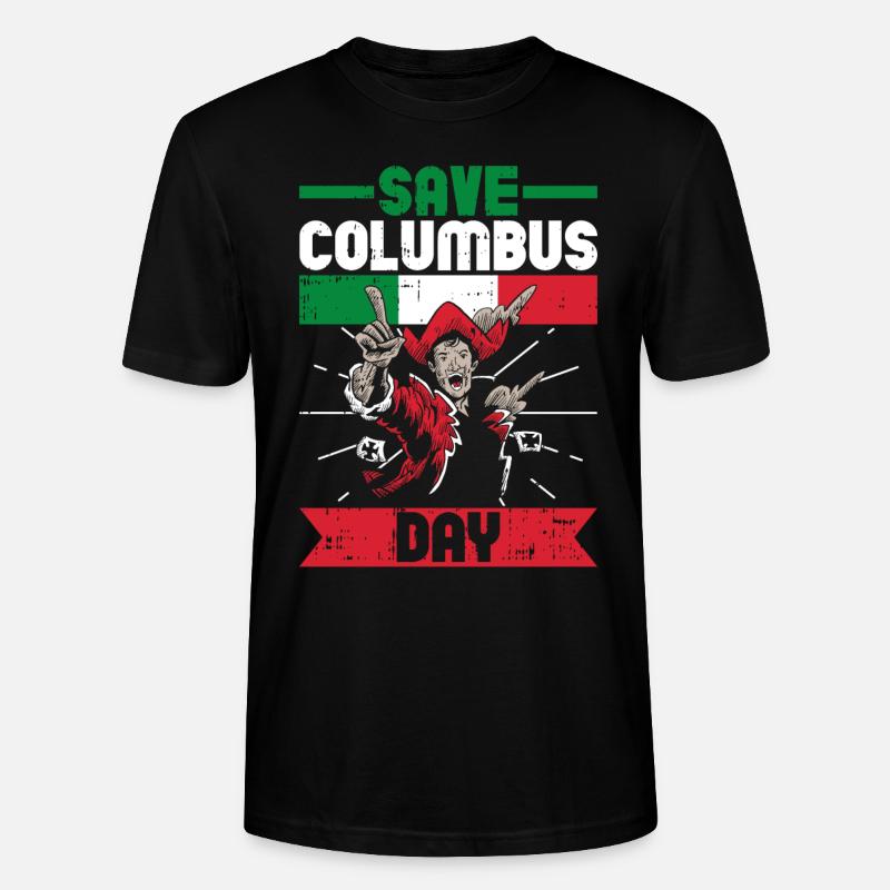 Christopher Columbus - Stanley/Stella Unisex Bio-T-Shirt CRAFTER - Schwarz
