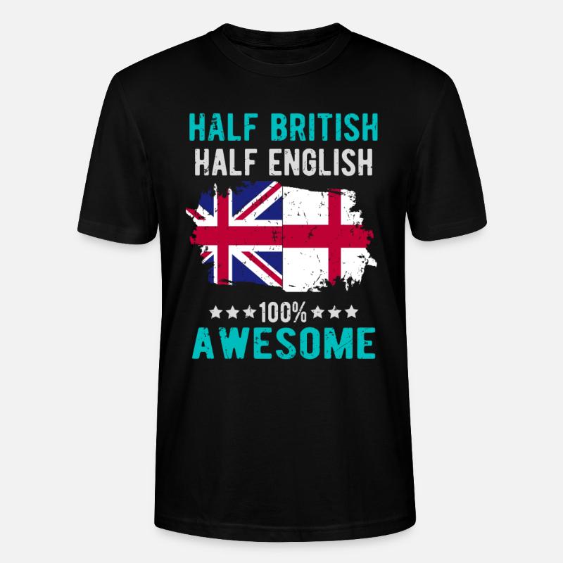 Halb Brite Halb Engländer - Stanley/Stella Unisex Bio-T-Shirt CRAFTER - Schwarz