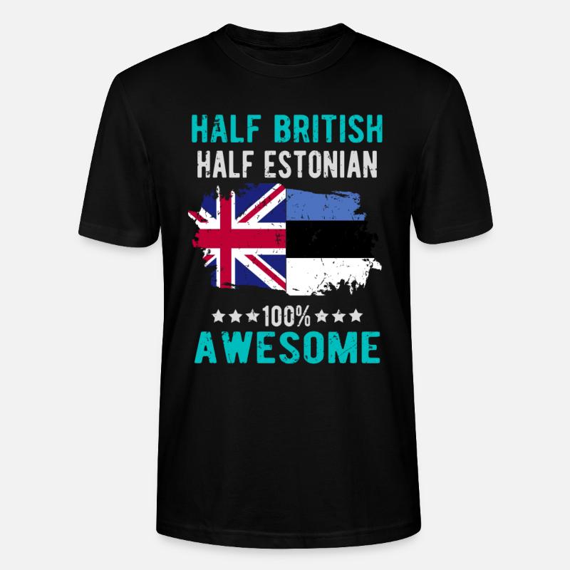 Moitié britannique moitié estonien - T-shirt bio CRAFTER Stanley Stella Unisexe - noir