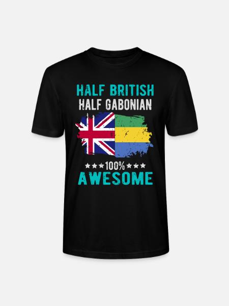 Half British Half Gabonese - Stanley/Stella CRAFTER Unisex Organic T-Shirt - black