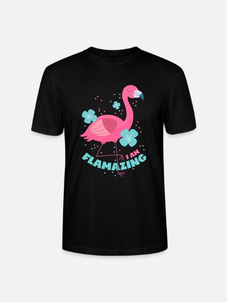 Flamazing Flamingo - Stanley/Stella Unisex Bio-T-Shirt CRAFTER - Schwarz