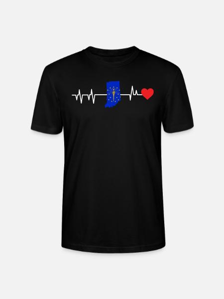 Indiana herzschlag geschenk - Stanley/Stella Unisex Bio-T-Shirt CRAFTER - Schwarz