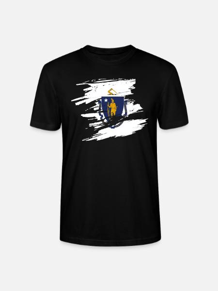 Massachusetts Home Pride Gift - Stanley/Stella CRAFTER Unisex Organic T-Shirt - black