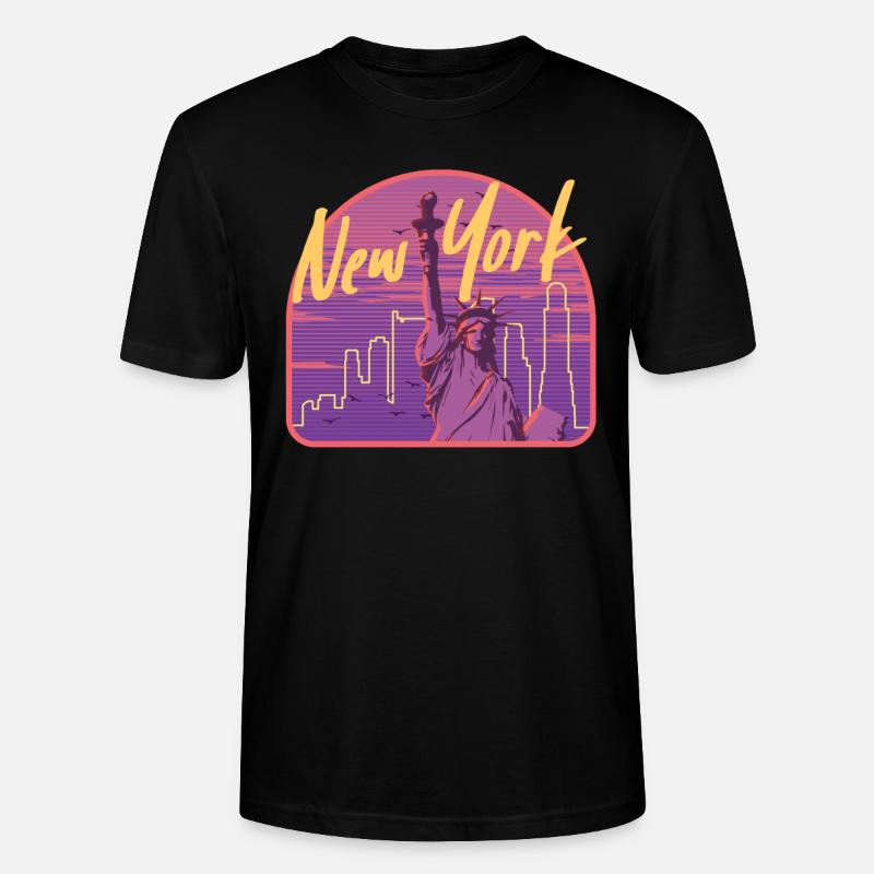 New York Freiheitsstatue Geschenk - Stanley/Stella Unisex Bio-T-Shirt CRAFTER - Schwarz