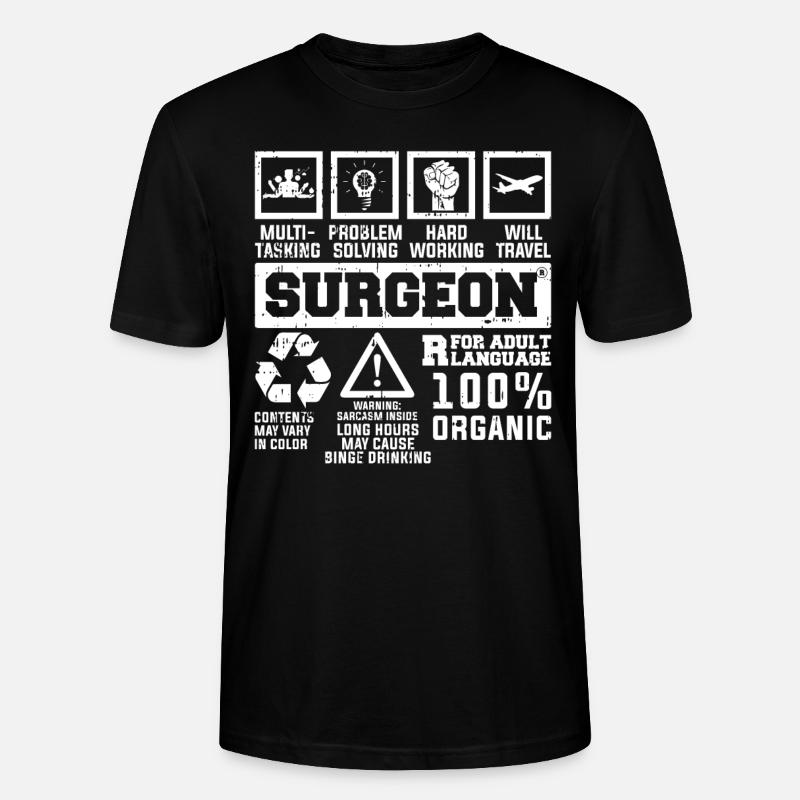 Chirurg - Stanley/Stella Unisex Bio-T-Shirt CRAFTER - Schwarz
