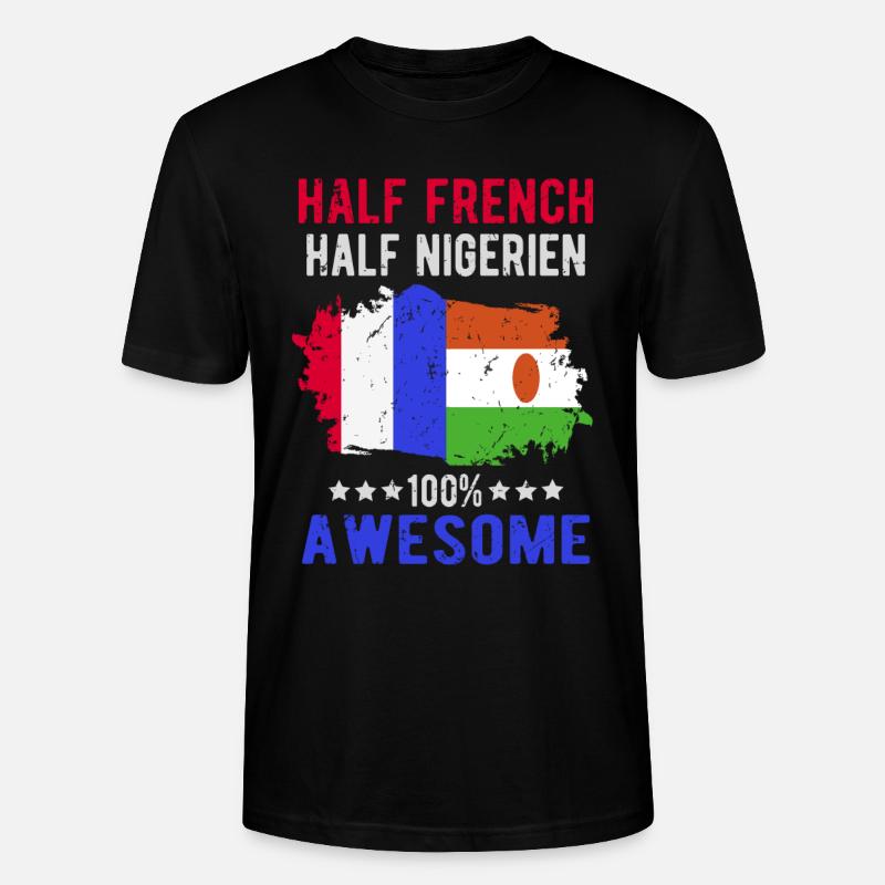 Halb Franzose Halb Nigrer - Stanley/Stella Unisex Bio-T-Shirt CRAFTER - Schwarz
