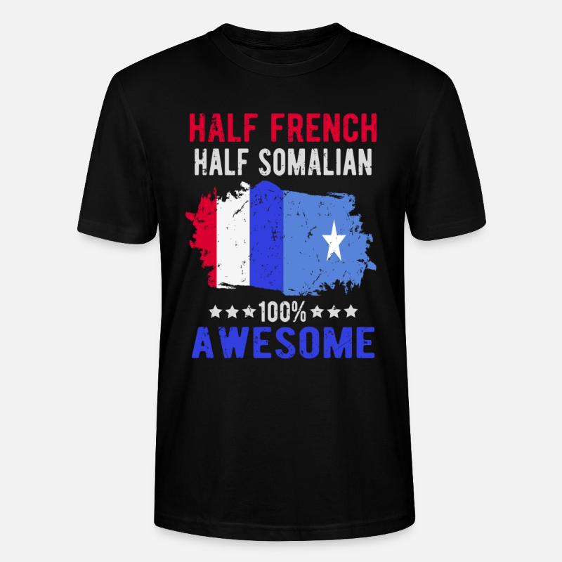 Halb Franzose Halb Somalier - Stanley/Stella Unisex Bio-T-Shirt CRAFTER - Schwarz