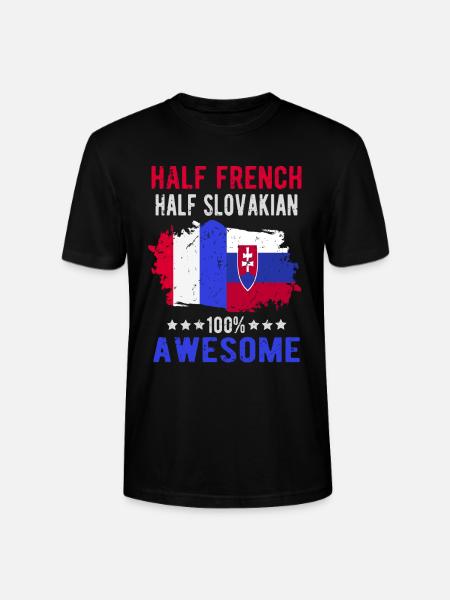 Half French Half Slovak - Stanley/Stella CRAFTER Unisex Organic T-Shirt - black