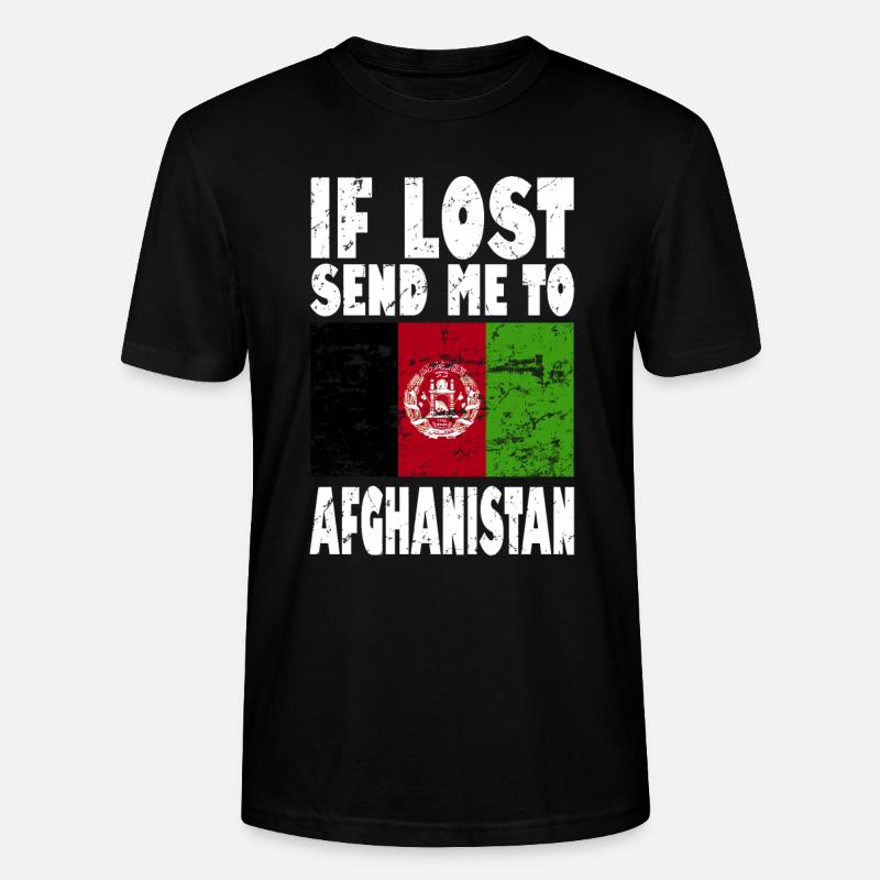 Slogan du drapeau afghan - T-shirt bio CRAFTER Stanley Stella Unisexe - noir