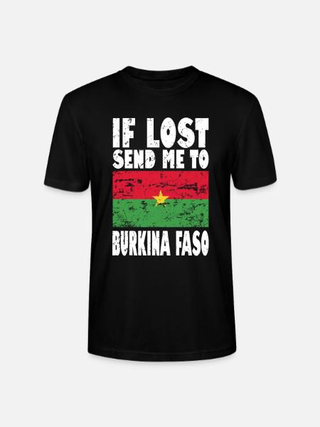 Burkina Faso Flag Slogan - Stanley/Stella CRAFTER Unisex Organic T-Shirt - black