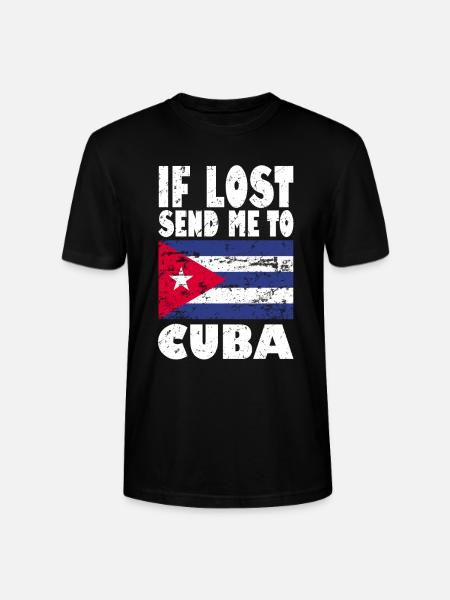Cuba Flag Saying - Stanley/Stella CRAFTER Unisex Organic T-Shirt - black