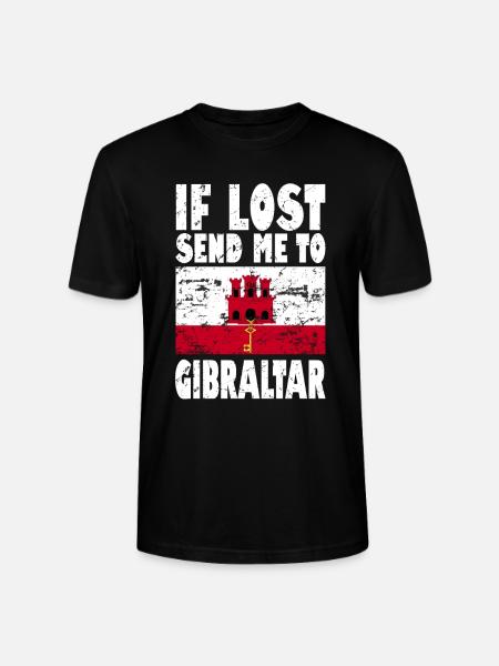 Gibraltar Flag Saying - Stanley/Stella CRAFTER Unisex Organic T-Shirt - black