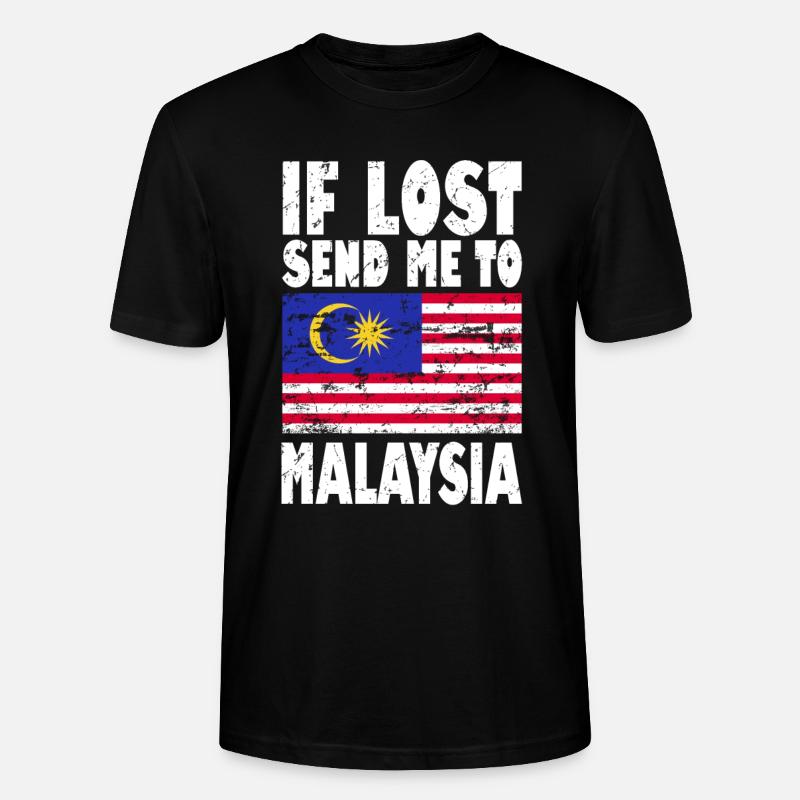 Drapeau de la Malaisie - T-shirt bio CRAFTER Stanley Stella Unisexe - noir