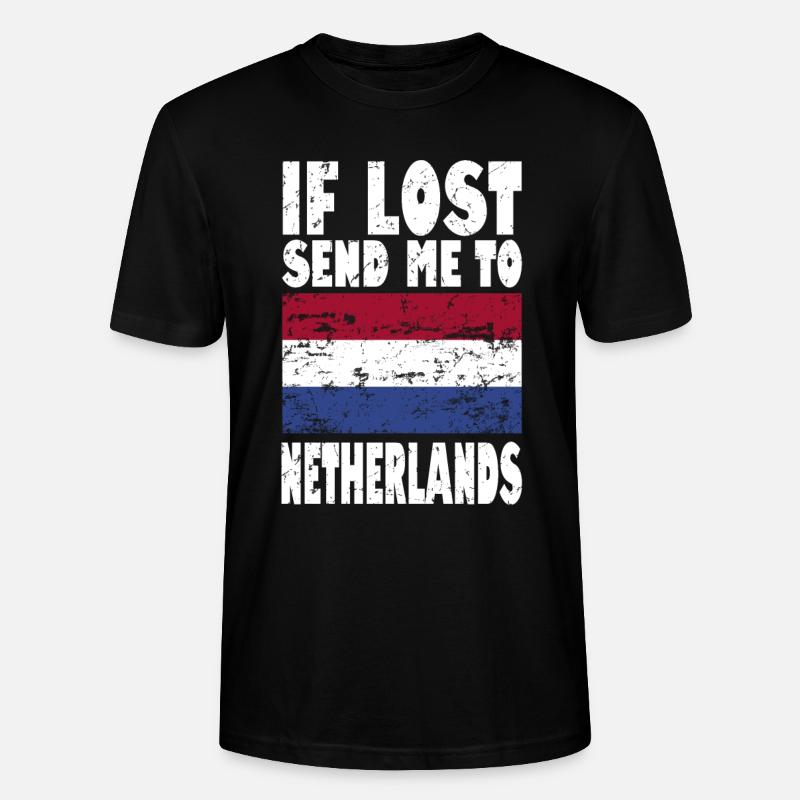Drapeau des Pays-Bas - T-shirt bio CRAFTER Stanley Stella Unisexe - noir