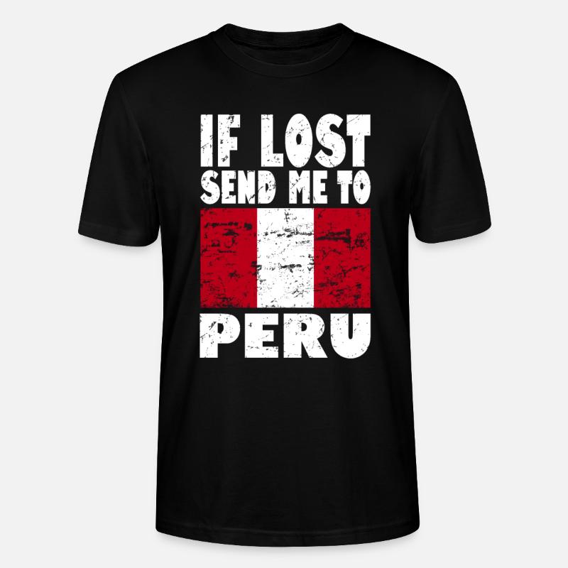 Peru Flagge Spruch - Stanley/Stella Unisex Bio-T-Shirt CRAFTER - Schwarz