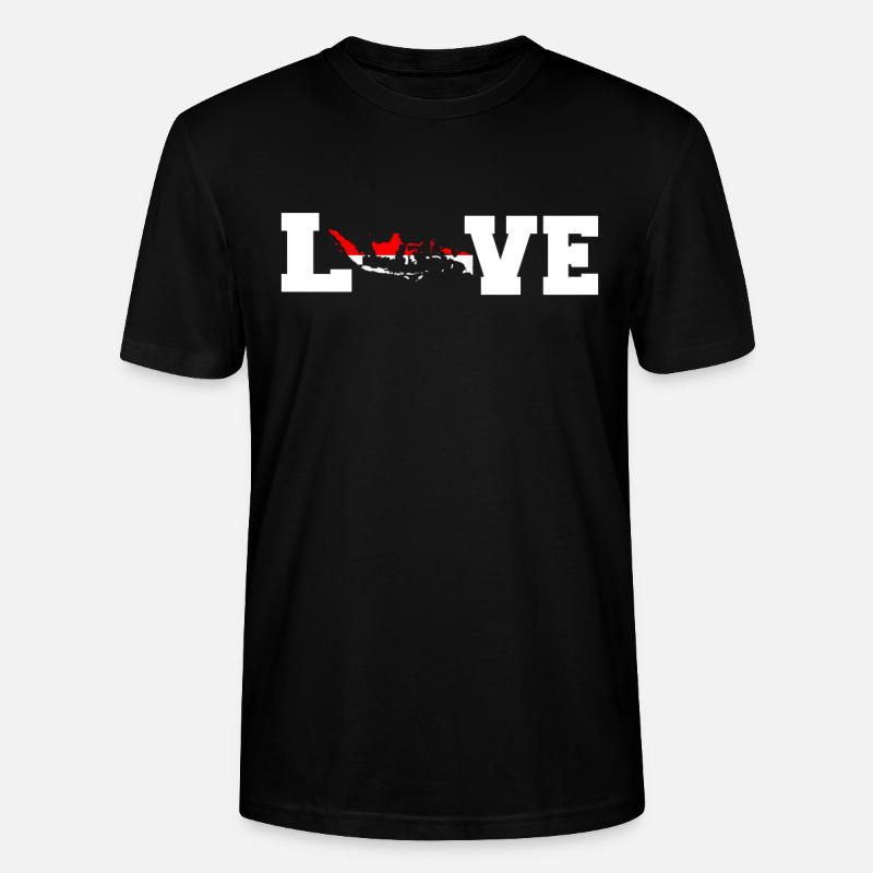 Liebe Indonesien Geschenk - Stanley/Stella Unisex Bio-T-Shirt CRAFTER - Schwarz