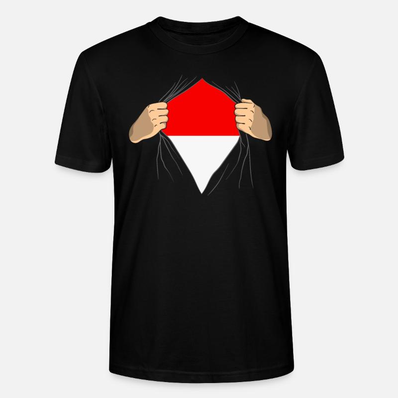 Fier cadeau pour les Indonésiens - T-shirt bio CRAFTER Stanley Stella Unisexe - noir