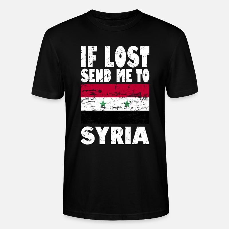 Slogan du drapeau syrien - T-shirt bio CRAFTER Stanley Stella Unisexe - noir