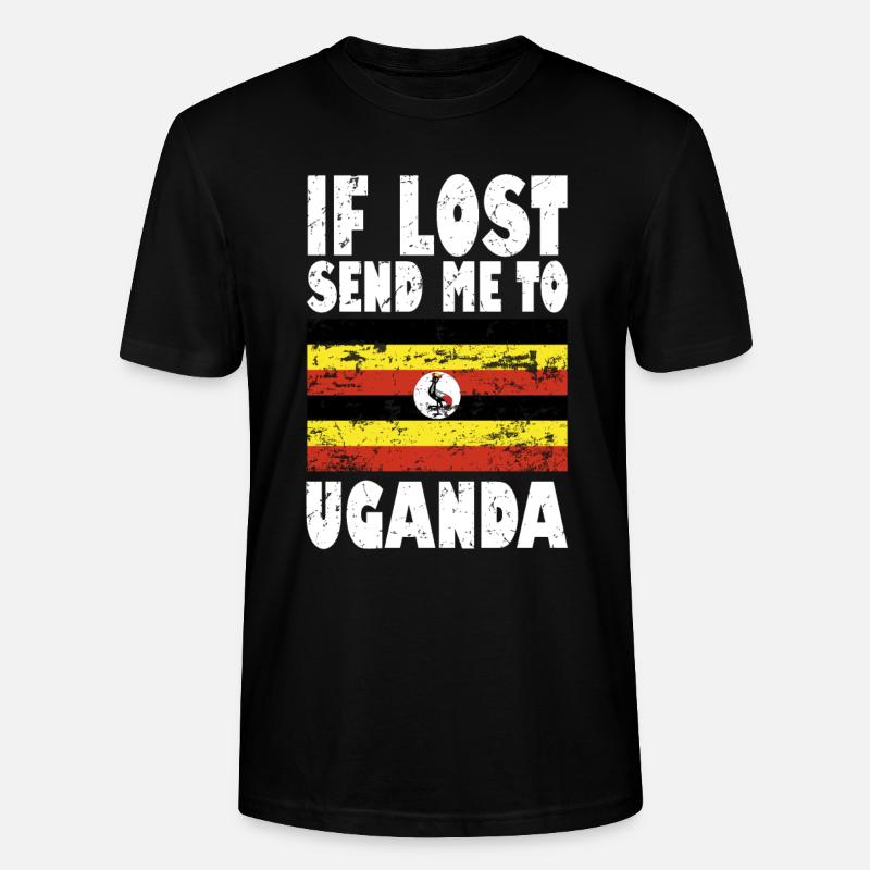 Uganda Flagge Spruch - Stanley/Stella Unisex Bio-T-Shirt CRAFTER - Schwarz