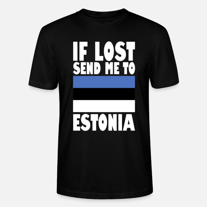 Drapeau de l’Estonie - T-shirt bio CRAFTER Stanley Stella Unisexe - noir
