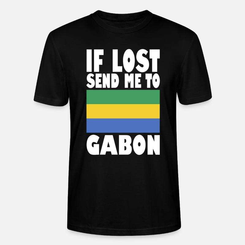 Gabun Flagge Spruch - Stanley/Stella Unisex Bio-T-Shirt CRAFTER - Schwarz
