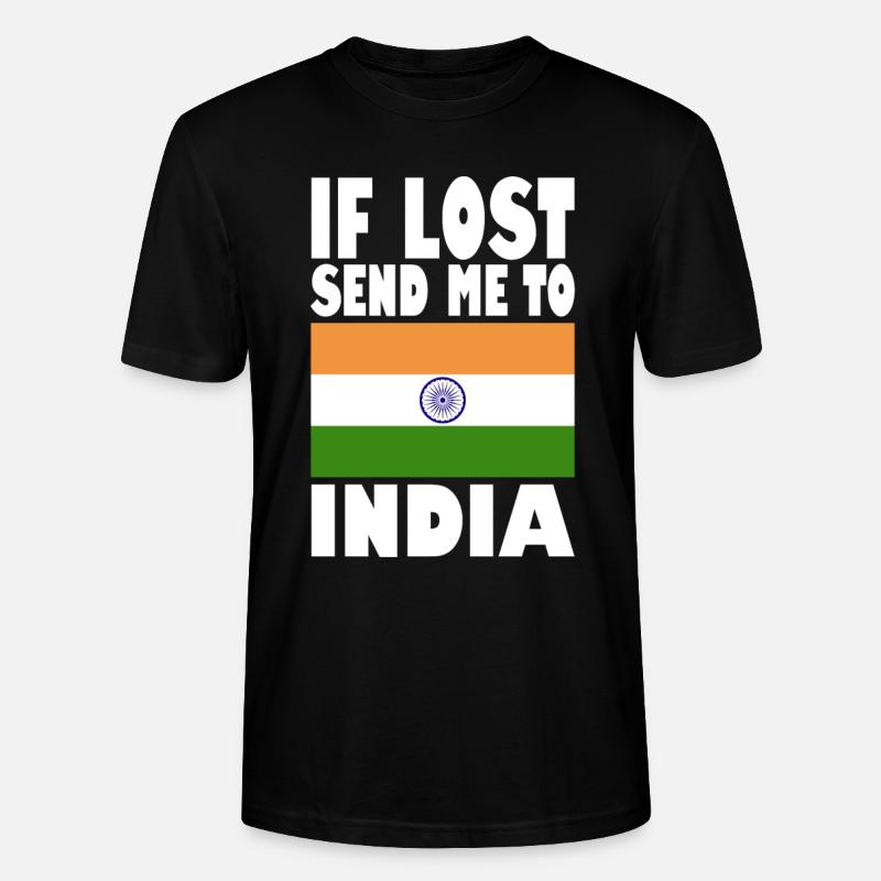Drapeau de l’Inde - T-shirt bio CRAFTER Stanley Stella Unisexe - noir