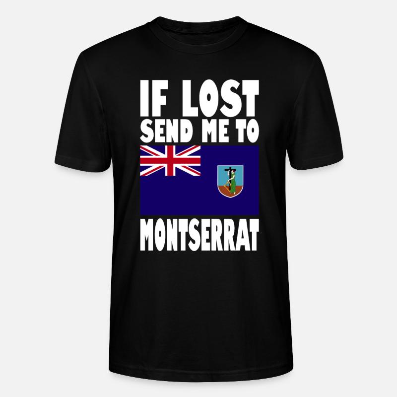 Dicton du drapeau de Montserrat - T-shirt bio CRAFTER Stanley Stella Unisexe - noir
