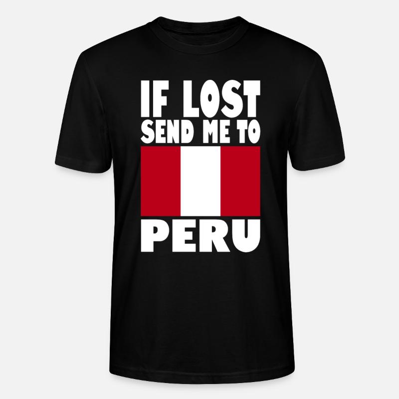 Drapeau du Pérou - T-shirt bio CRAFTER Stanley Stella Unisexe - noir