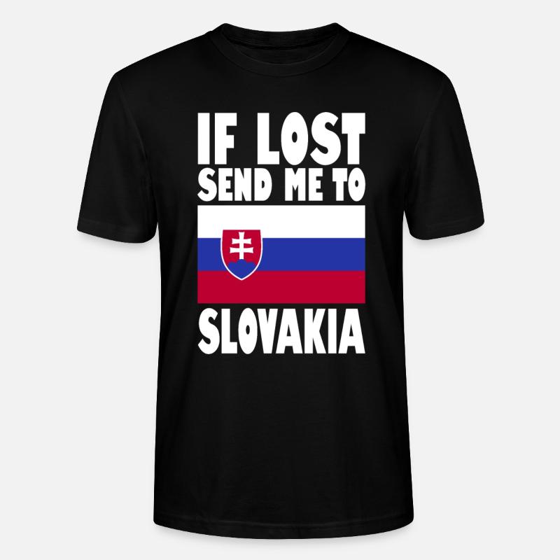Drapeau de la Slovaquie - T-shirt bio CRAFTER Stanley Stella Unisexe - noir