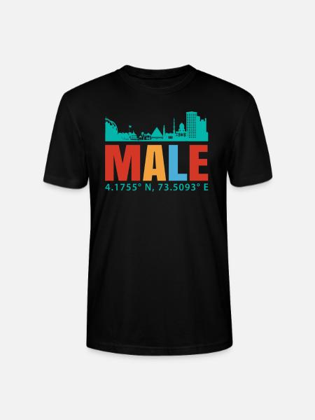 Male Malediven - Stanley/Stella Unisex Bio-T-Shirt CRAFTER - Schwarz