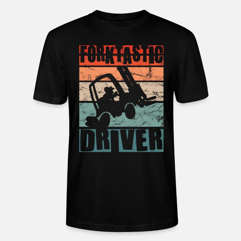 Forktastic Driver - Lustiger Gabelstapler - Stanley/Stella Unisex Bio-T-Shirt CRAFTER - Schwarz