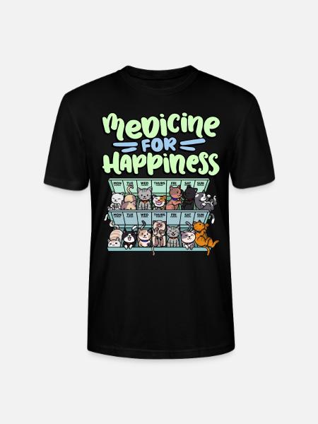 My Happy Medicine Every Day Pill - Stanley/Stella CRAFTER Unisex Organic T-Shirt - black