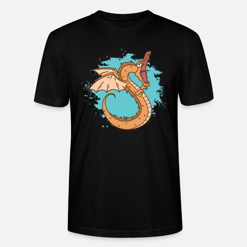 Serpent dragon à bouche ouverte - T-shirt bio CRAFTER Stanley Stella Unisexe - noir