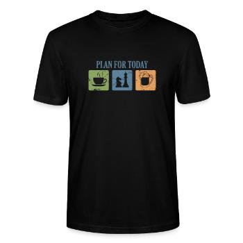 Planifier pour aujourd’hui Chess Casse-tête - T-shirt bio CRAFTER Stanley Stella Unisexe - noir - Devant - Alina (178cm) & Michal (187cm)