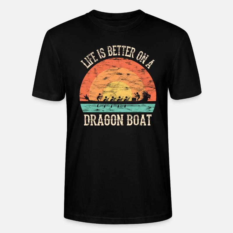 Course de bateaux-dragons chinois - T-shirt bio CRAFTER Stanley Stella Unisexe - noir