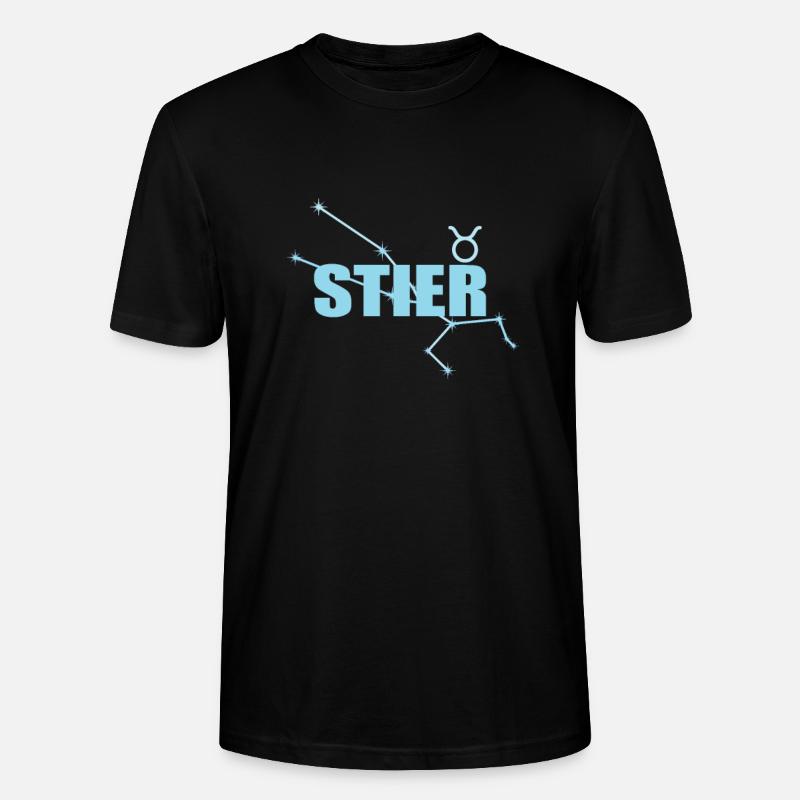 Stier Sternzeichen Taurus Sternbild - Stanley/Stella Unisex Bio-T-Shirt CRAFTER - Schwarz