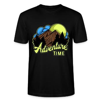 Aventure - Aventure - T-shirt bio CRAFTER Stanley Stella Unisexe - noir - Devant - Alina (178cm) & Michal (187cm)